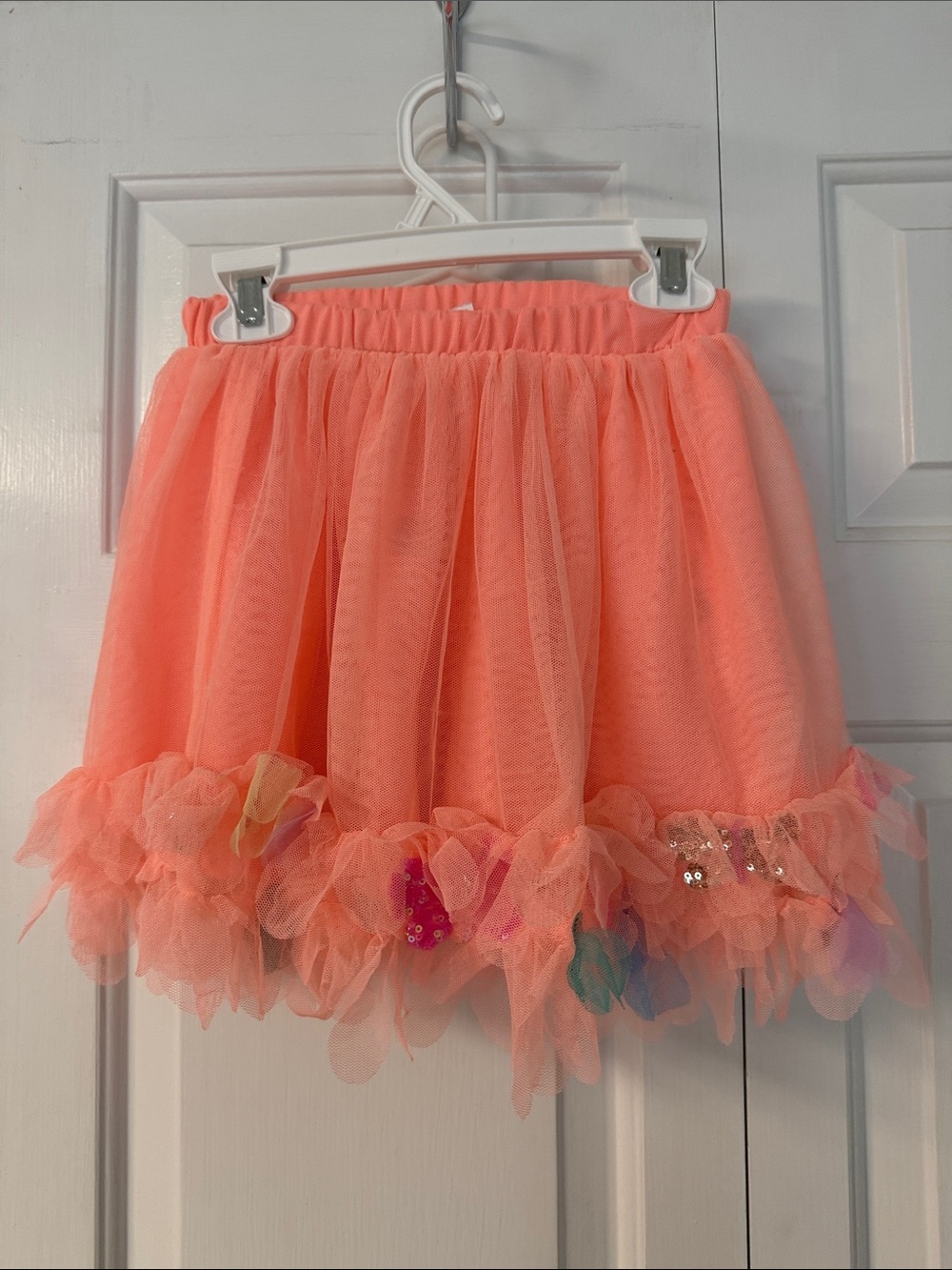 Billieblush Coral Tulle Skirt with Sequin Detail